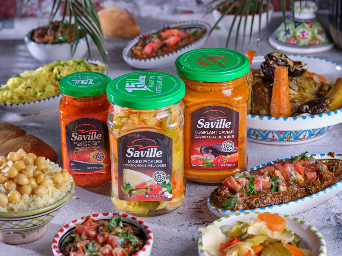 Azerbaijani traditional food and Saville products