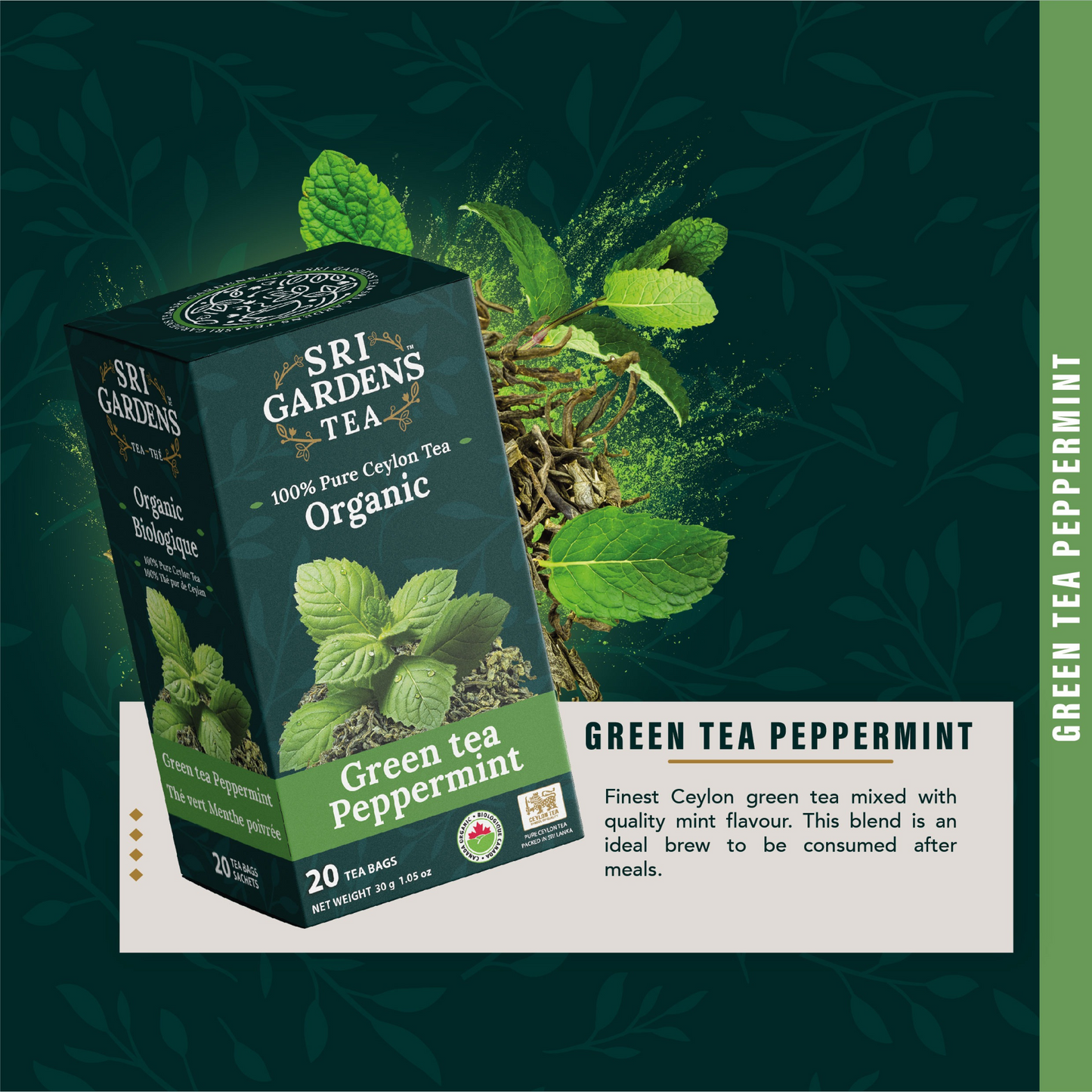 Sri Gardens Peppermint Green Tea